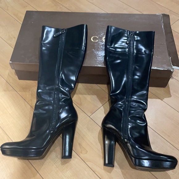 Gucci hi-gloss leather knee high boot - Picture 5 of 7